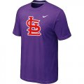 MLB St.Louis Cardinals Heathered Purple Nike Blended T-Shirt