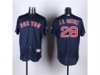 Men Boston Red Sox #28 J. D. Martinez Navy Blue Flexbase Authentic Collection Stitched Baseball Jersey
