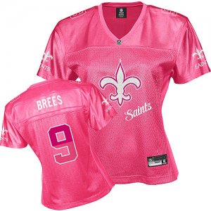 women nfl new orleans saints #9 brees red[2011 fem fan]