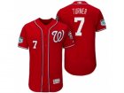 Mens Washington Nationals #7 Trea Turner 2017 Spring Training Flex Base Authentic Collection Stitched Baseball Jersey
