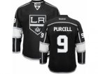 Mens Reebok Los Angeles Kings #9 Teddy Purcell Authentic Black Home NHL Jersey