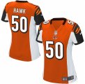 Womens Nike Cincinnati Bengals #50 A.J. Hawk Game Orange Alternate NFL Jersey