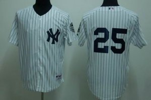 mlb new york yankees #25 teixeira white(2009 logo)