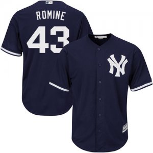 Men\'s Majestic New York Yankees #43 Austin Romine Replica Navy Blue Alternate MLB Jersey