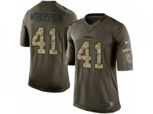 Mens Nike San Francisco 49ers #41 Ahkello Witherspoon Limited Green Salute to Service NFL Jersey