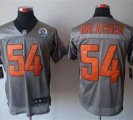 Nike Bears #54 Brian Urlacher Grey Shadow With Hall of Fame 50th Patch NFL Elite Jersey