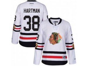 Women Chicago Blackhawks #38 Ryan Hartman White 2017 Winter Classic Stitched NHL Jersey