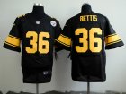 Nike Pittsburgh Steelers #36 Jerome Bettis Black Jerseys(Gold No Elite)