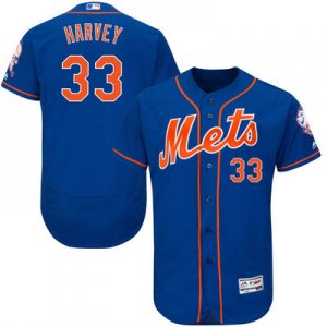 2016 Men New York Mets #33 Matt Harvey Majestic blue Flexbase Authentic Collection Player Jersey