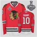 nhl jerseys nhl chicago blackhawks #10 sharp red[2013 stanley cup]