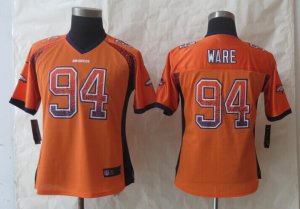 Women 2014 New Nike Denver Broncos #94 Ware Orange Jerseys(Drift Fashion)