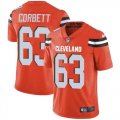 Nike Browns #63 Austin Corbett Orange Vapor Untouchable Limited Jersey