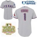 2011 world series mlb Texas Rangers #1 Elvis Andrus Grey