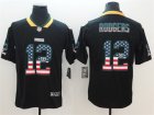 Nike Packers #12 Aaron Rodgers Black USA Flag Fashion Color Rush Limited Jersey