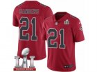 Mens Nike Atlanta Falcons #21 Deion Sanders Limited Red Rush Super Bowl LI 51 NFL Jersey