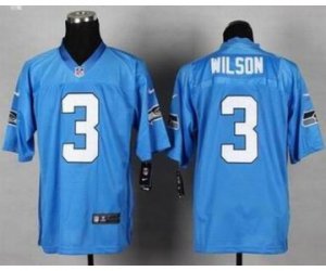 Nike jerseys seattle seahawks #3 wilson lt.blue[Elite]