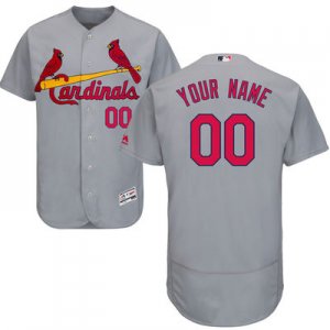 2016 Men St. Louis Cardinals Majestic Gray Flexbase Authentic Collection Custom Jersey