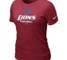 Women Detroit Lions Red T-Shirt