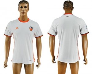 Valencia Blank Home Soccer Club Jersey