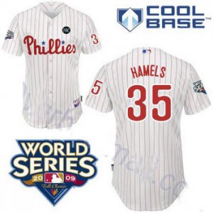 kids Philadelphia Phillies #35 Hamels w2009 World Series Patch w