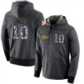 NFL Mens Nike Kansas City Chiefs #10 Tyreek Hill Stitched Black Anthracite Salute to Service Player Performance Hoodie