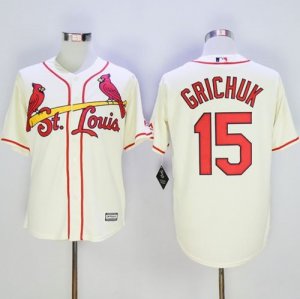 St.Louis Cardinals #15 Randal Grichuk Cream New Cool Base Stitched Baseball Jersey