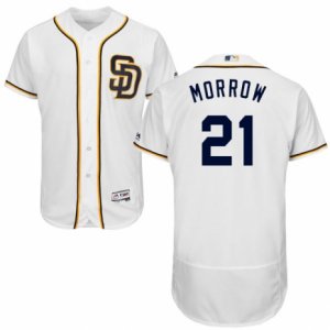 Men\'s Majestic San Diego Padres #21 Brandon Morrow White Flexbase Authentic Collection MLB Jersey