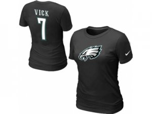 Women Nike Philadelphia Eagles #7 Michael Vick Name & Number T-Shirt