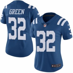 Women\'s Nike Indianapolis Colts #32 T.J. Green Limited Royal Blue Rush NFL Jersey