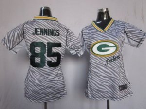 Nike Women Green Bay Packers #85 Greg Jennings Womens FEM FAN Zebra Jerseys