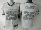 Nike Philadelphia Eagles #25 LeSean McCoy White Platinum Jerseys(Game)