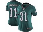 Women Nike Philadelphia Eagles #31 Wilbert Montgomery Vapor Untouchable Limited Midnight Green Team Color NFL Jersey