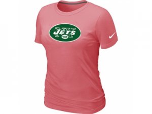 Women New York Jets Pink Logo T-Shirt