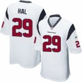 Mens Nike Houston Texans #29 Andre Hal Game White NFL Jersey