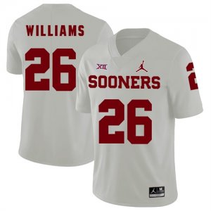 Oklahoma Sooners #26 Damien Williams White College Football Jersey