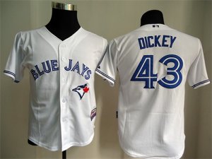 Youth mlb toronto blue jays #43 dickey White jersey