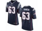 Mens Nike New England Patriots #63 Antonio Garcia Elite Navy Blue Team Color NFL Jersey