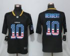 Mens Los Angeles Chargers #10 Justin Herbert 2020 USA Flag