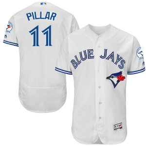 2016 Men Toronto Blue Jays #11 Kevin Pillar White Flexbase Authentic Collection Player Jersey