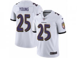 Mens Nike Baltimore Ravens #25 Tavon Young Vapor Untouchable Limited White NFL Jersey