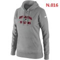 Women Atlanta Falcons Logo Pullover Hoodie-4