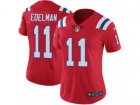 Women Nike New England Patriots #11 Julian Edelman Vapor Untouchable Limited Red Alternate NFL Jersey