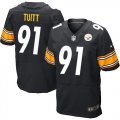 Nike Pittsburgh Steelers #91 Stephon Tuitt Black Jerseys(Elite)