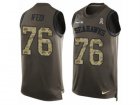 Mens Nike Seattle Seahawks #76 Germain Ifedi Limited Green Salute to Service Tank Top NFL Jersey