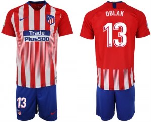 2018-19 Atletico Madrid 13 OBLAK Home Soccer Jersey