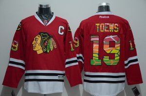 NHL Chicago Blackhawks #19 Jonathan Toews Printing red jerseys