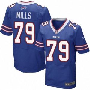 Mens Nike Buffalo Bills #79 Jordan Mills Elite Royal Blue Team Color NFL Jersey