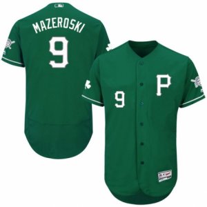 Men\'s Majestic Pittsburgh Pirates #9 Bill Mazeroski Green Celtic Flexbase Authentic Collection MLB Jersey