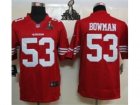 2013 Nike Super Bowl XLVII NFL San Francisco 49ers #53 Navorro Bowman Red Jerseys(Limited)