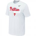 Nike MLB Philadelphia Phillies 2014 Home Practice T-Shirt - White